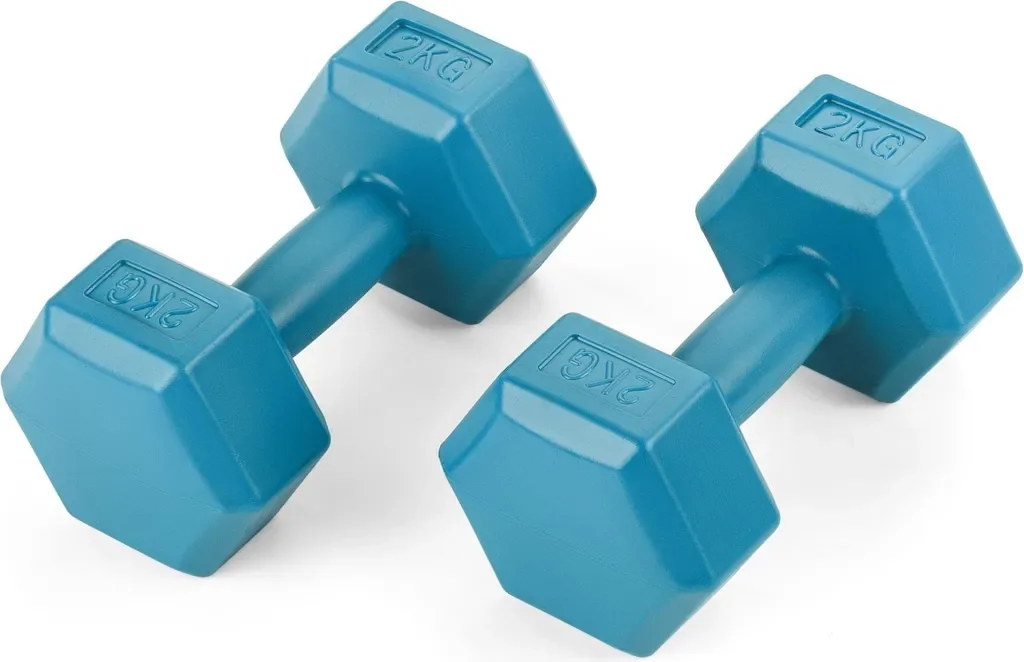 Gymtek Kurzhantel Set 2x 2 kg für Krafttraining und Fitness Home Gym