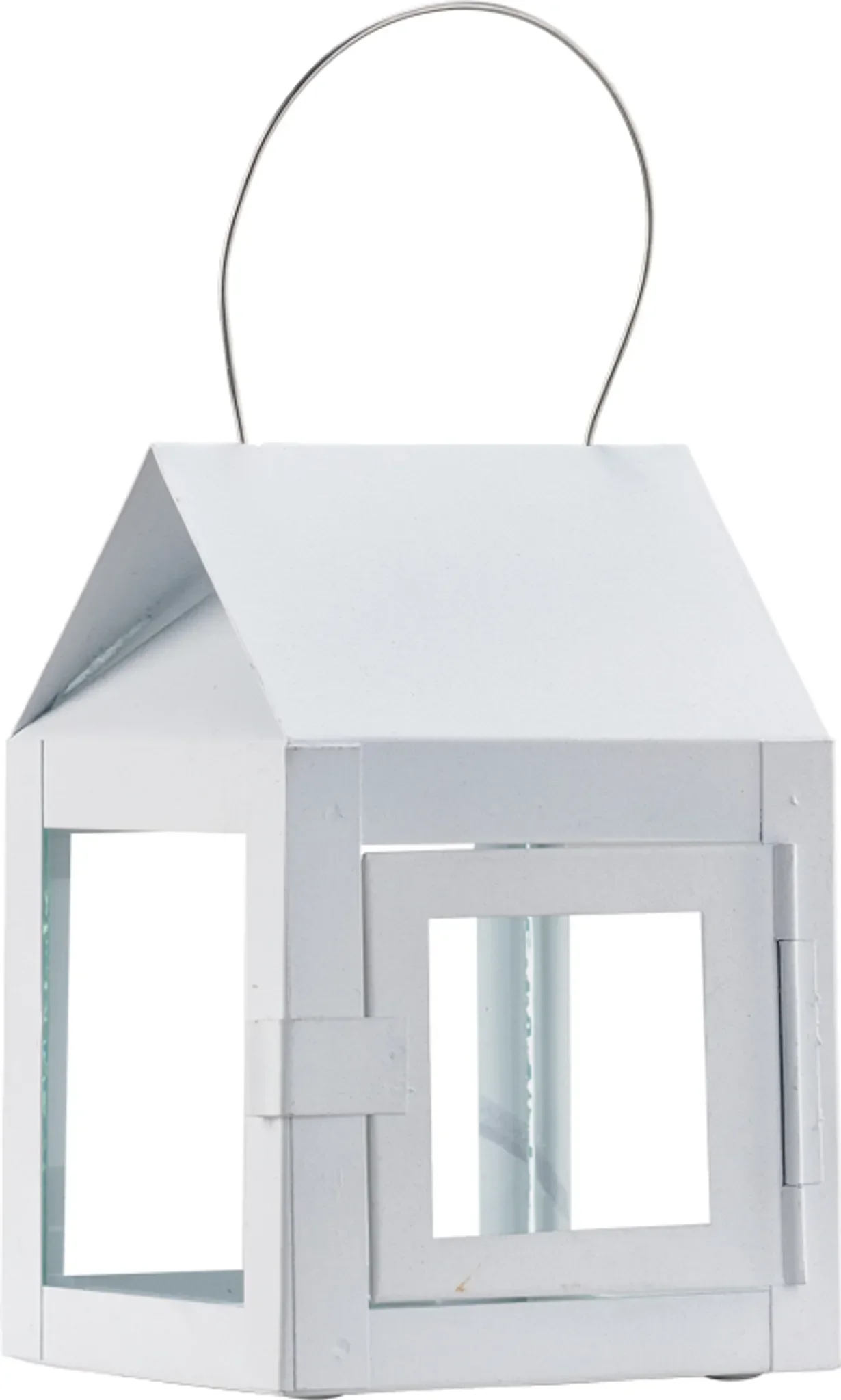 Hängelaterne Weiß – Metall, 12 cm, für Teelicht