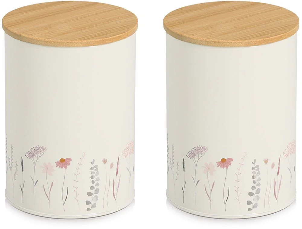 ZELLER PRESENT Vorratsdosen Flowers 2er Set