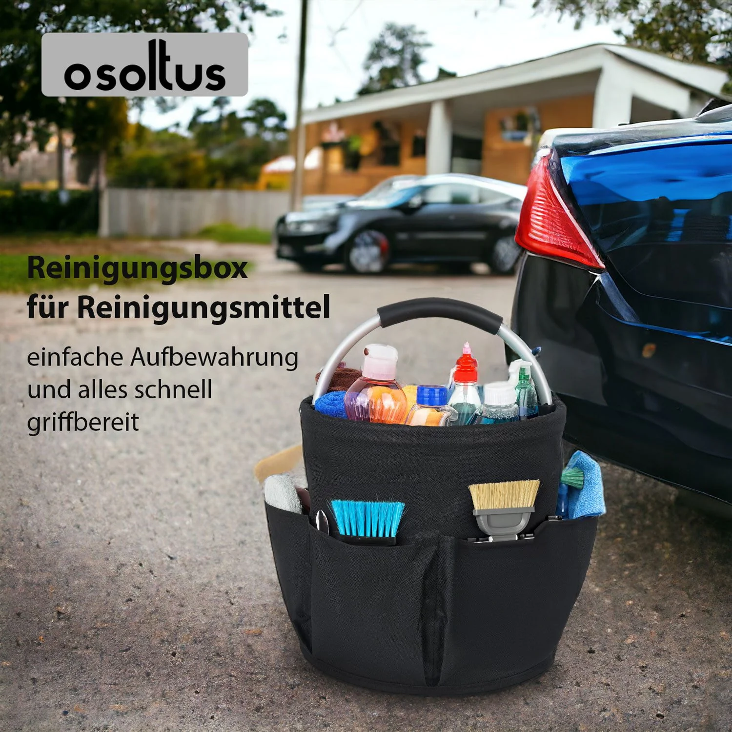 OSOLTUS Gartengerätetasche Werkzeugkorb Aufbewahrungskorb Gartenkorb