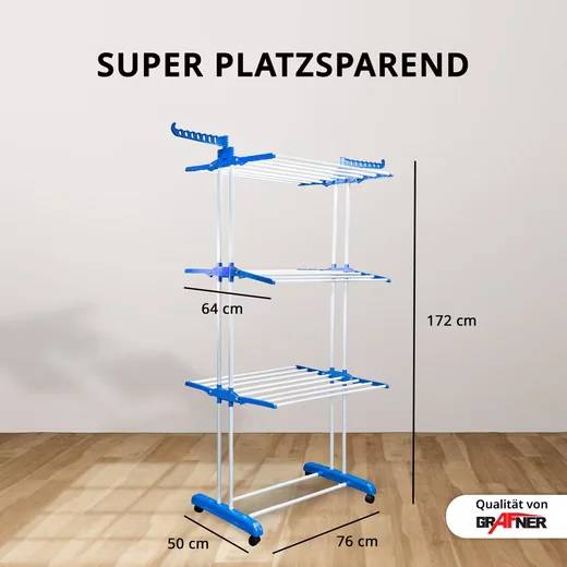 Grafner Turmwäscheständer faltbar Metall weiß