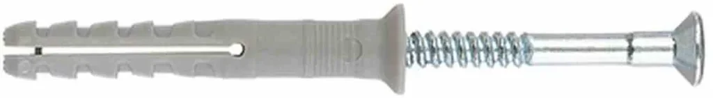 Fischer Dübel 050353 Nylon mit verzinkter PZ2 Stahlschraube 80 x 6 mm