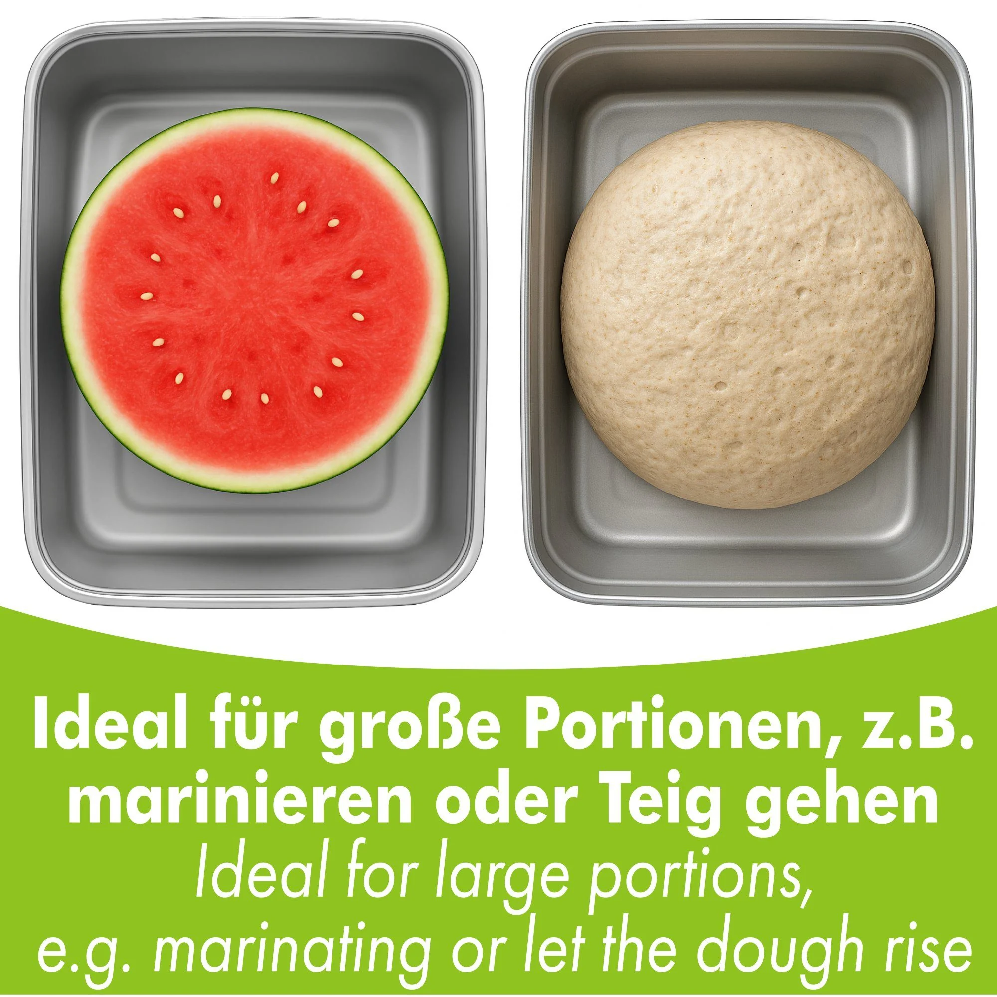 IMMER Vorratsdose Edelstahl 9L für Meal Prep Teig und Marinieren