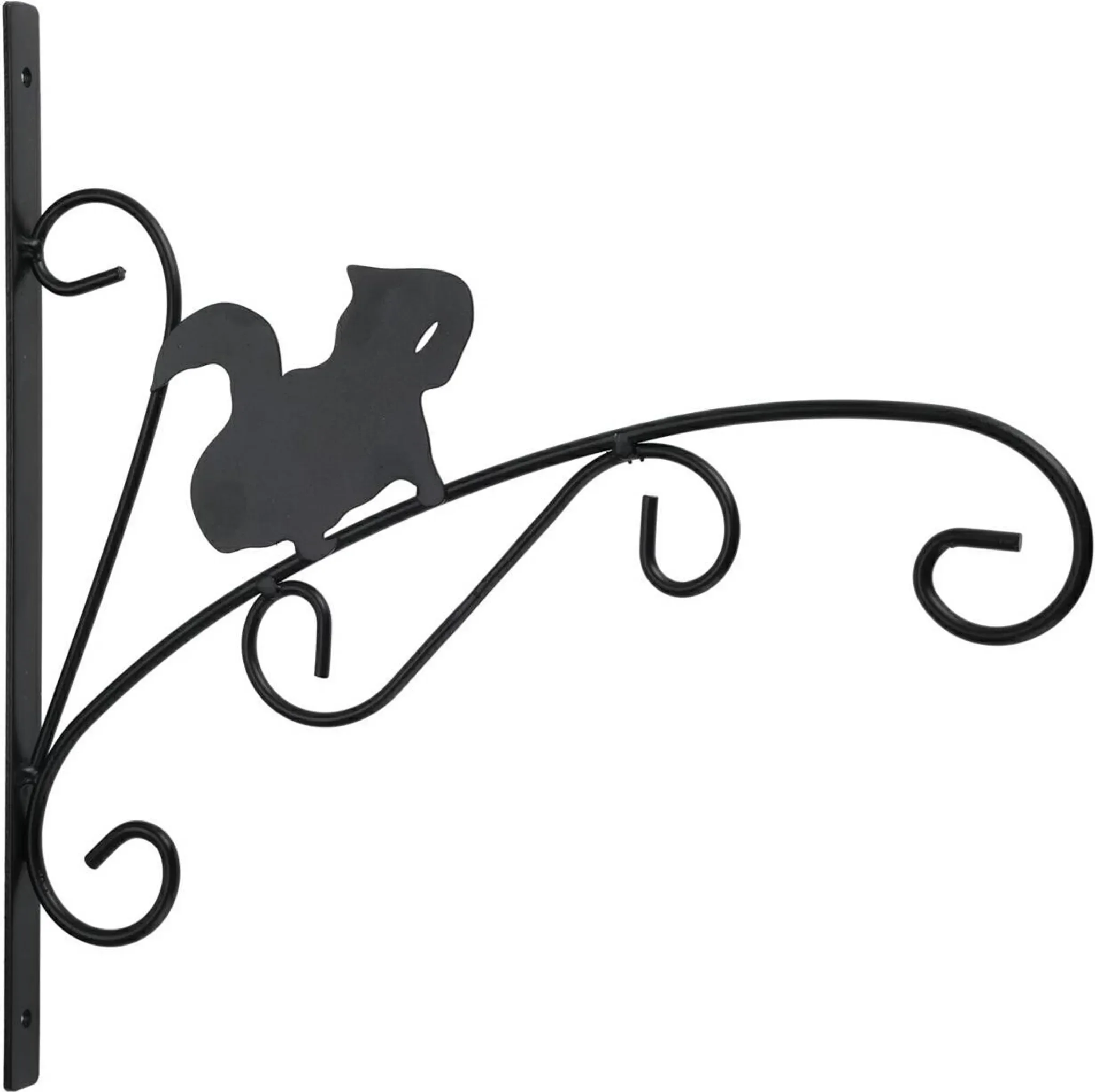Metall-Pflanzenhalter Eichhörnchen – Schwarz, Wetterfest