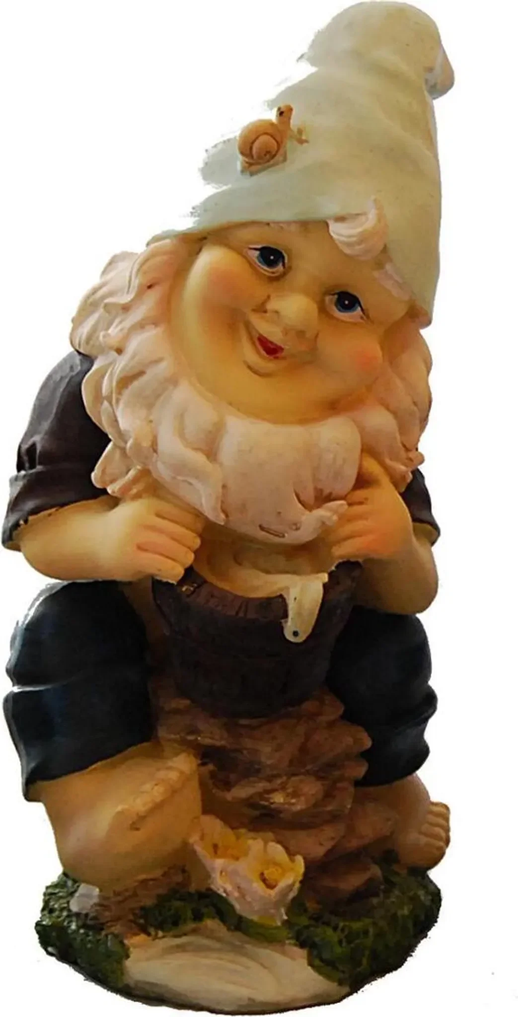 Gartenzwerg sitzend mit Fass – ca. 22 cm