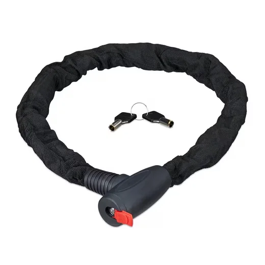 Relaxdays Kettenschloss SECURE 100 cm Fahrradschloss