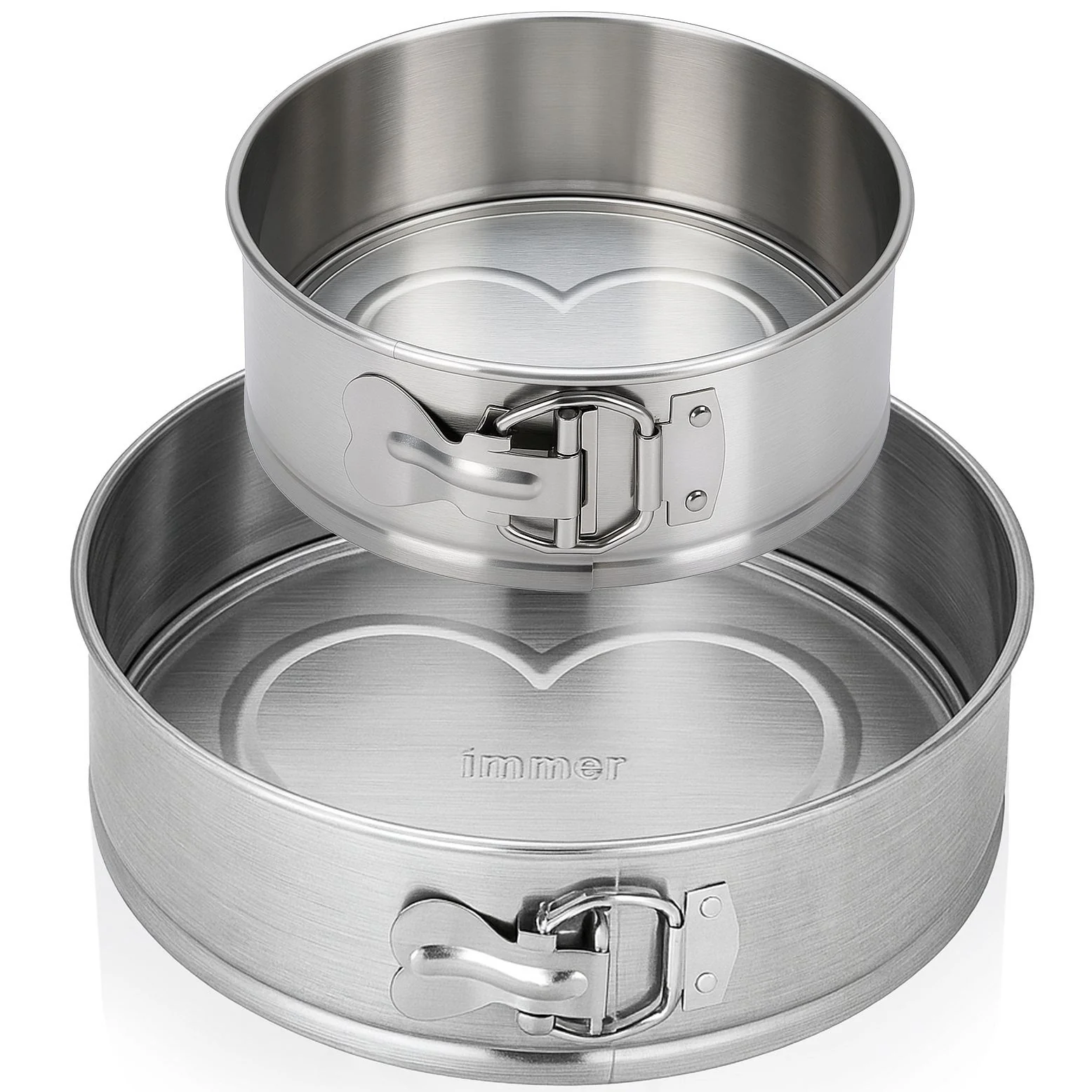 IMMER Springform 2er Set 18/25 cm Edelstahl unbeschichtet PFAS-frei