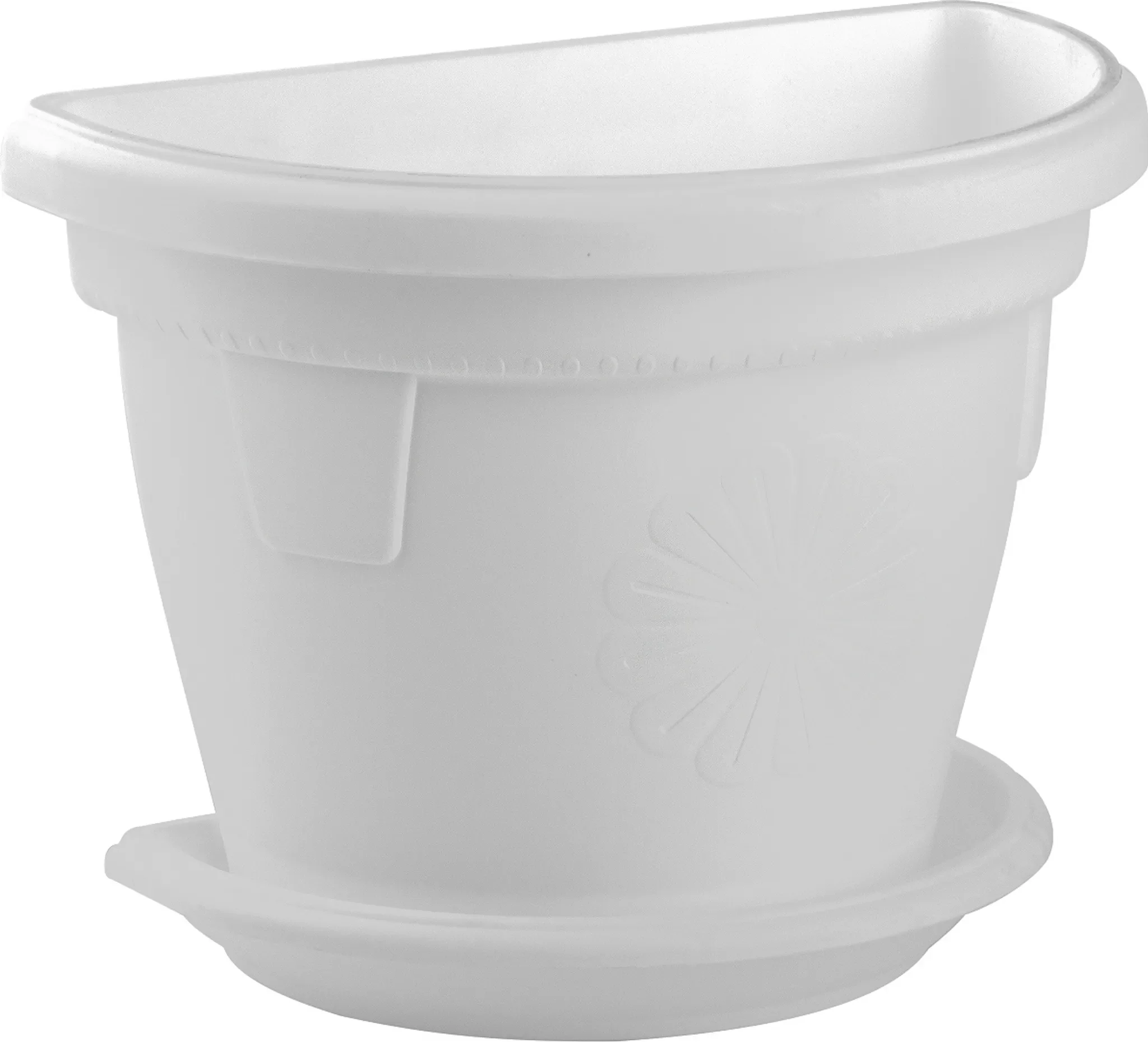 Pflanzkübel mit Untersetzer – hängend & wandgeeignet, 2,4 L