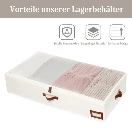 MINICLOSS Unterbett Aufbewahrungstasche 90 Liter faltbar
