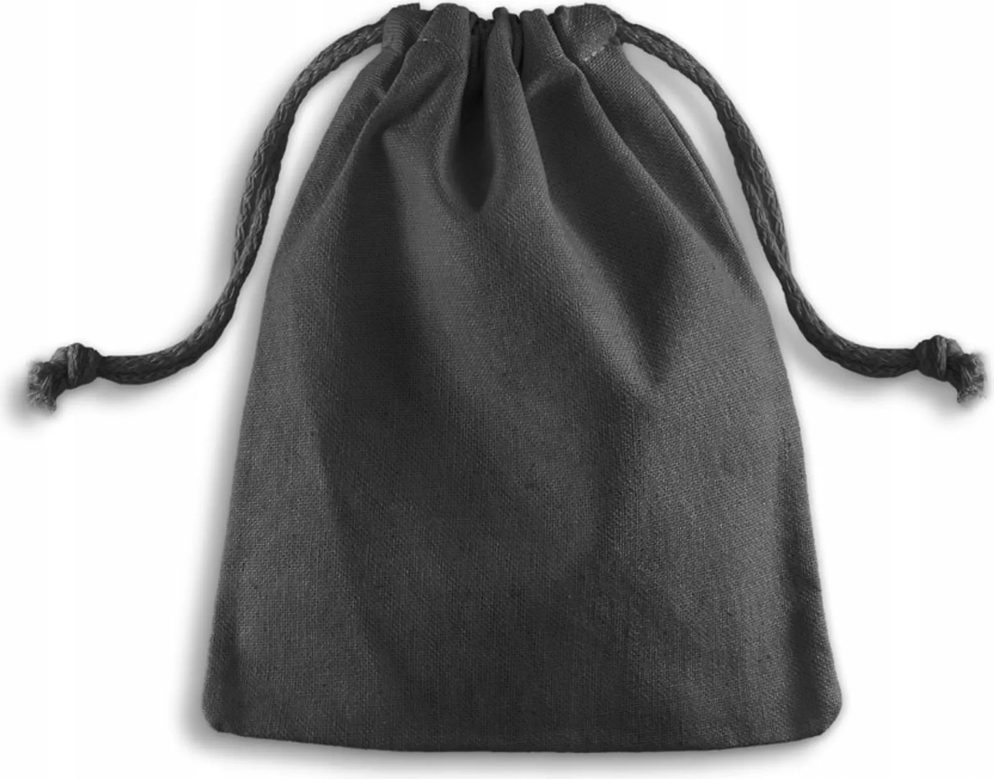 Geschenkbeutel aus Baumwolle 15 × 20 cm – Schwarz, mit Kordelzug