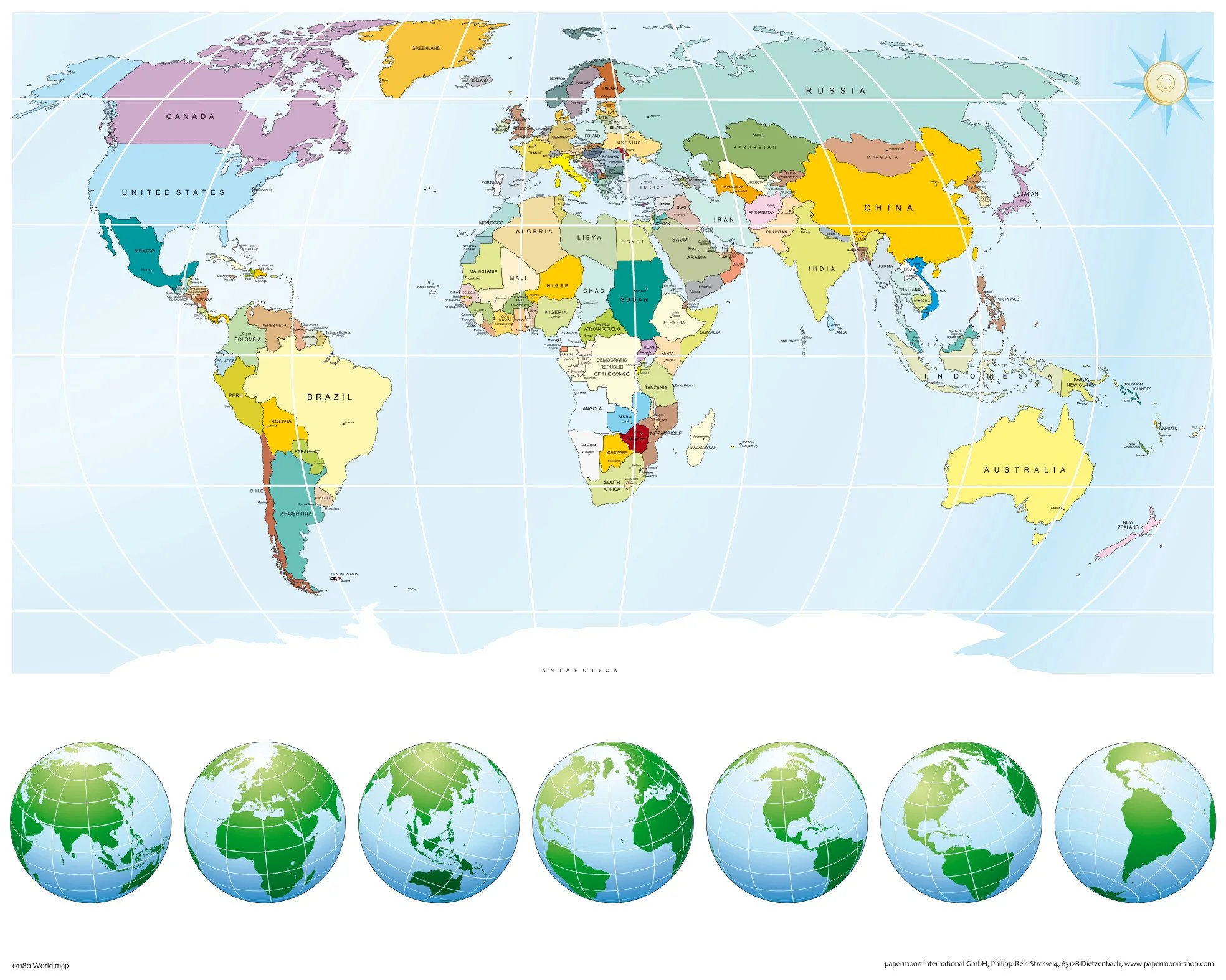Mini-Poster Nr. 300 – Weltkarte