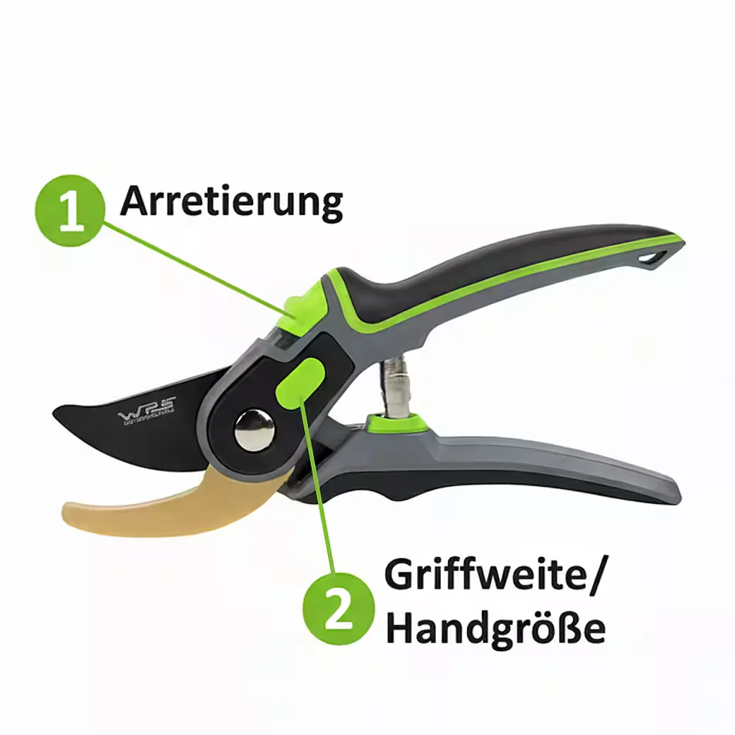 WP-S Bypass Gartenschere SK5-Stahl, Antihaft, verstellbar, 20 mm