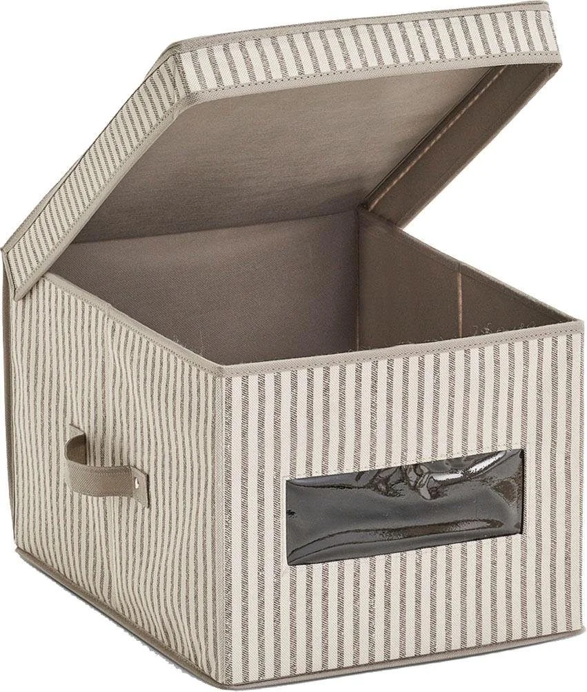 ZELLER PRESENT Aufbewahrungsbox Stripes aus Vlies beige