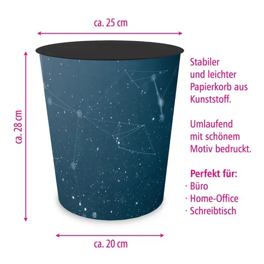 ITENGA Papierkorb Hightech Abstrakt Design 11 Liter