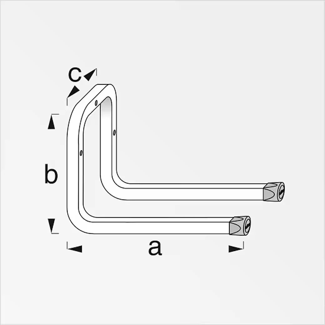 SO-TECH Doppelhaken Gerätehalter 80 x 200 mm, verzinkt, 20 kg, 1 St