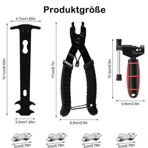 AFKSMILE Kettennieter & Kettenschlosszange Fahrrad Kettenwerkzeug Set