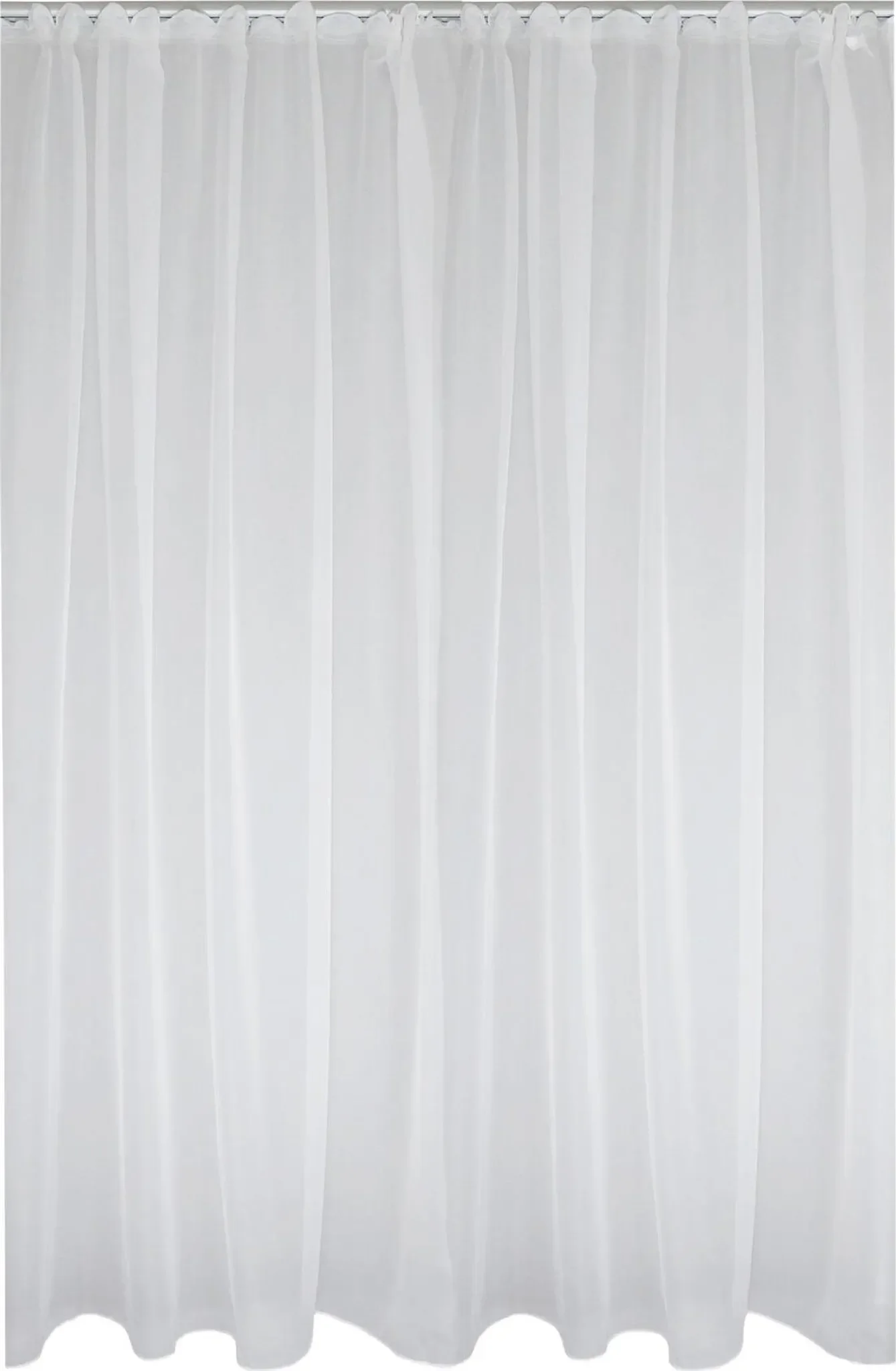 Voile-Gardine „Emotion“ – Weiß, Kräuselband, 140 × 175 cm