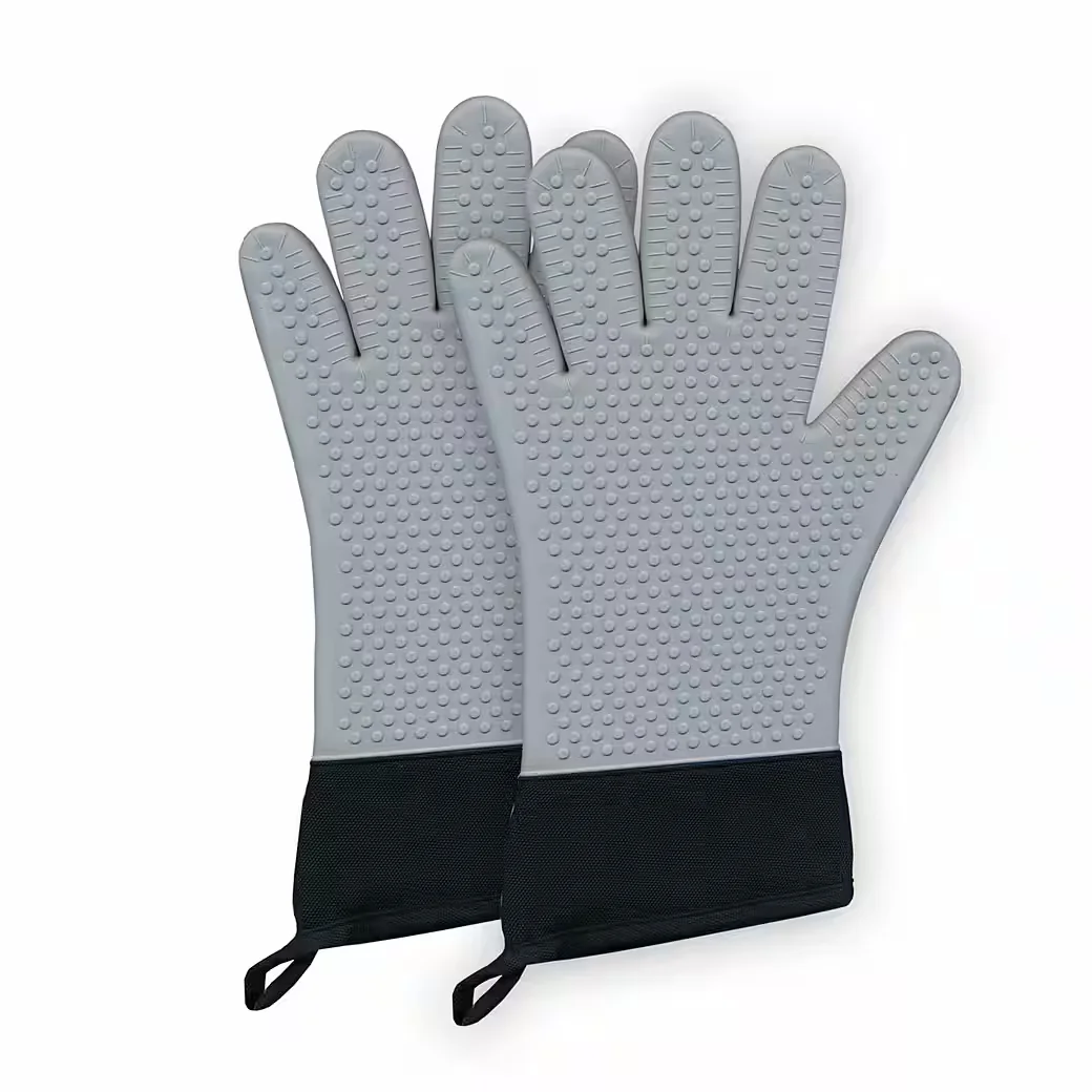 FIRE STONE Grillhandschuhe Silikon Ofenhandschuhe bis 250 Grad 1 Paar