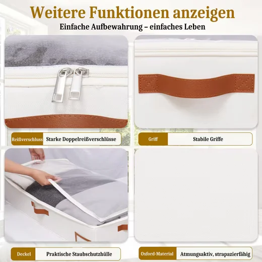 MINICLOSS Unterbett Aufbewahrungstasche 90 Liter faltbar