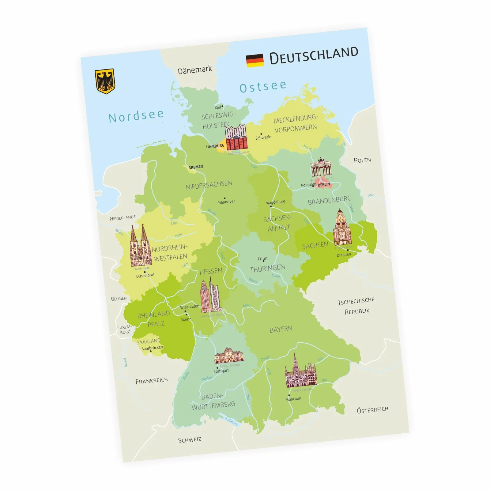 Kinder Lernposter Deutschland 2 – DIN A4
