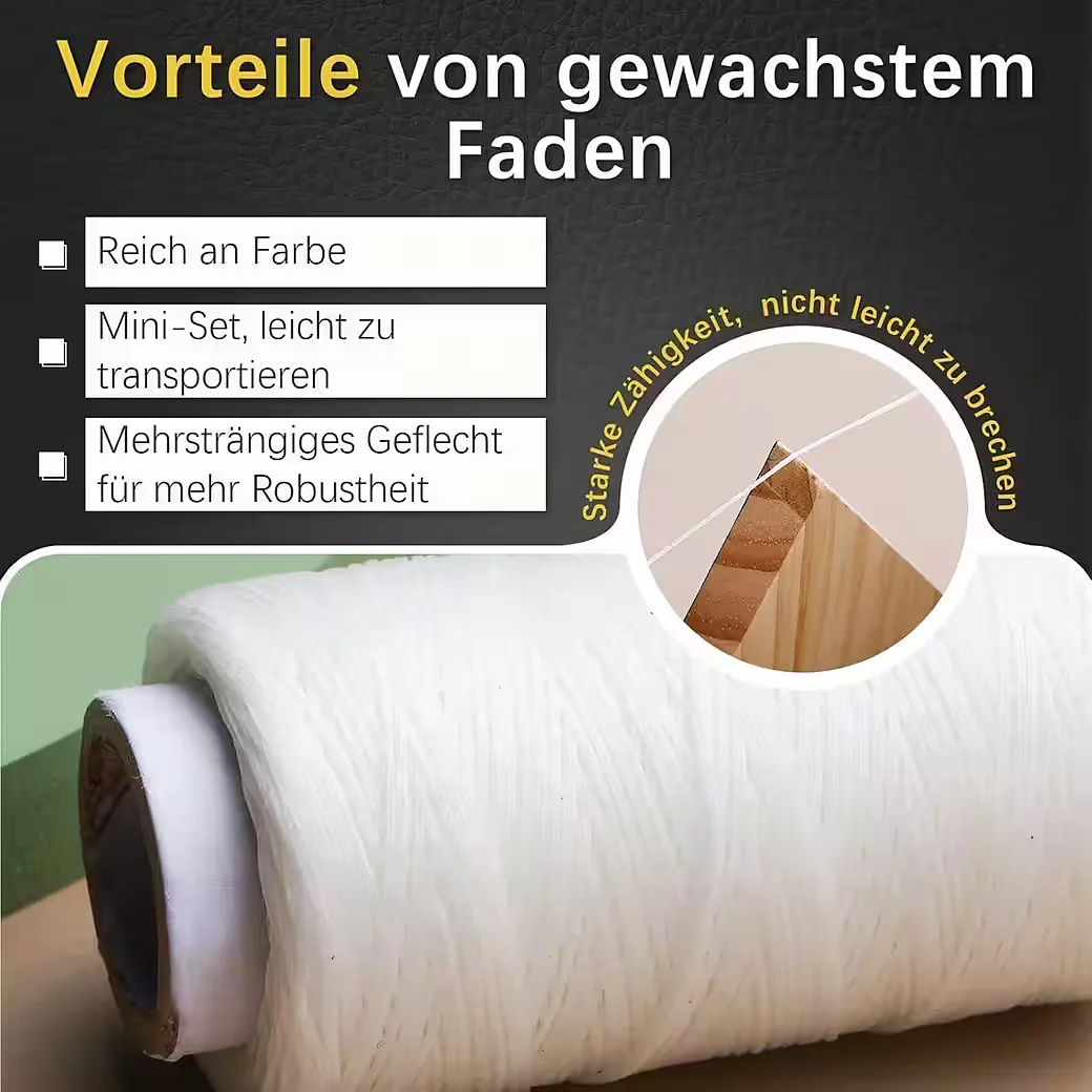 LUXUSKOLLEKTION Nähnadeln 150D Wachsfaden 150 m Ledergarn Buchbinden