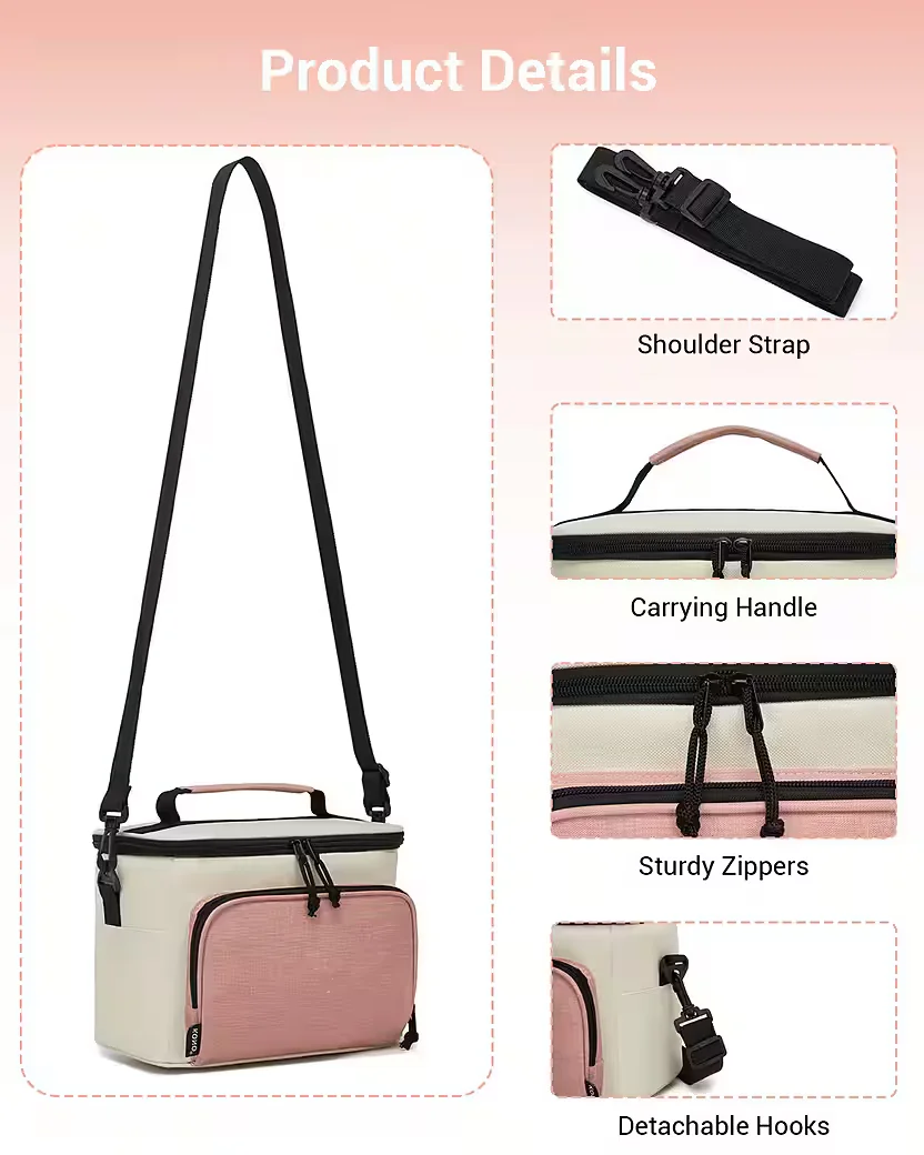 KONO Kühltasche 9L Picknicktasche Lunchtasche 26x17x21 cm