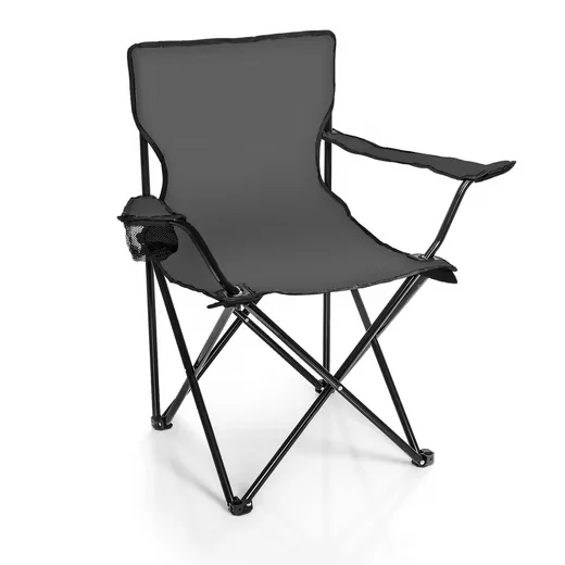 BIGDEAN Campingstuhl Faltstuhl dunkelgrau klappbar Outdoor