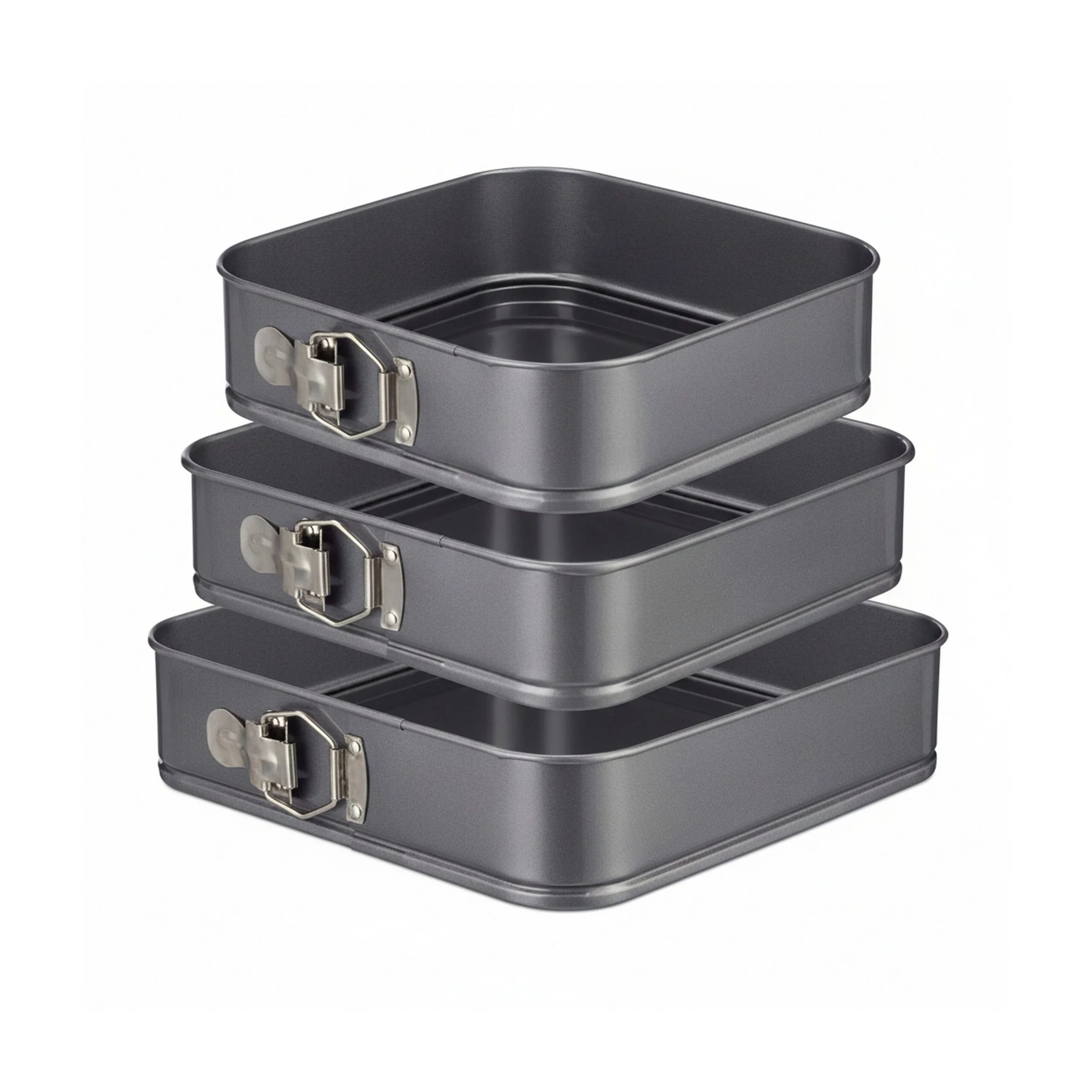 Relaxdays Quadratische Springform 3er Set Backformen