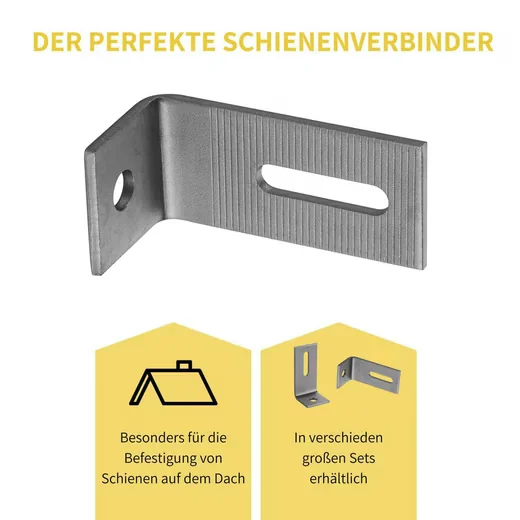 AVOLTIK Solarmodul L-Winkel 90 Grad Schienenverbinder Edelstahl
