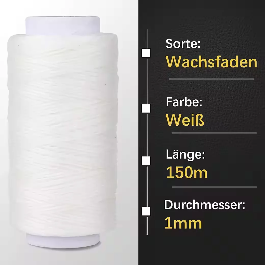LUXUSKOLLEKTION Nähnadeln 150D Wachsfaden 150 m Ledergarn Buchbinden