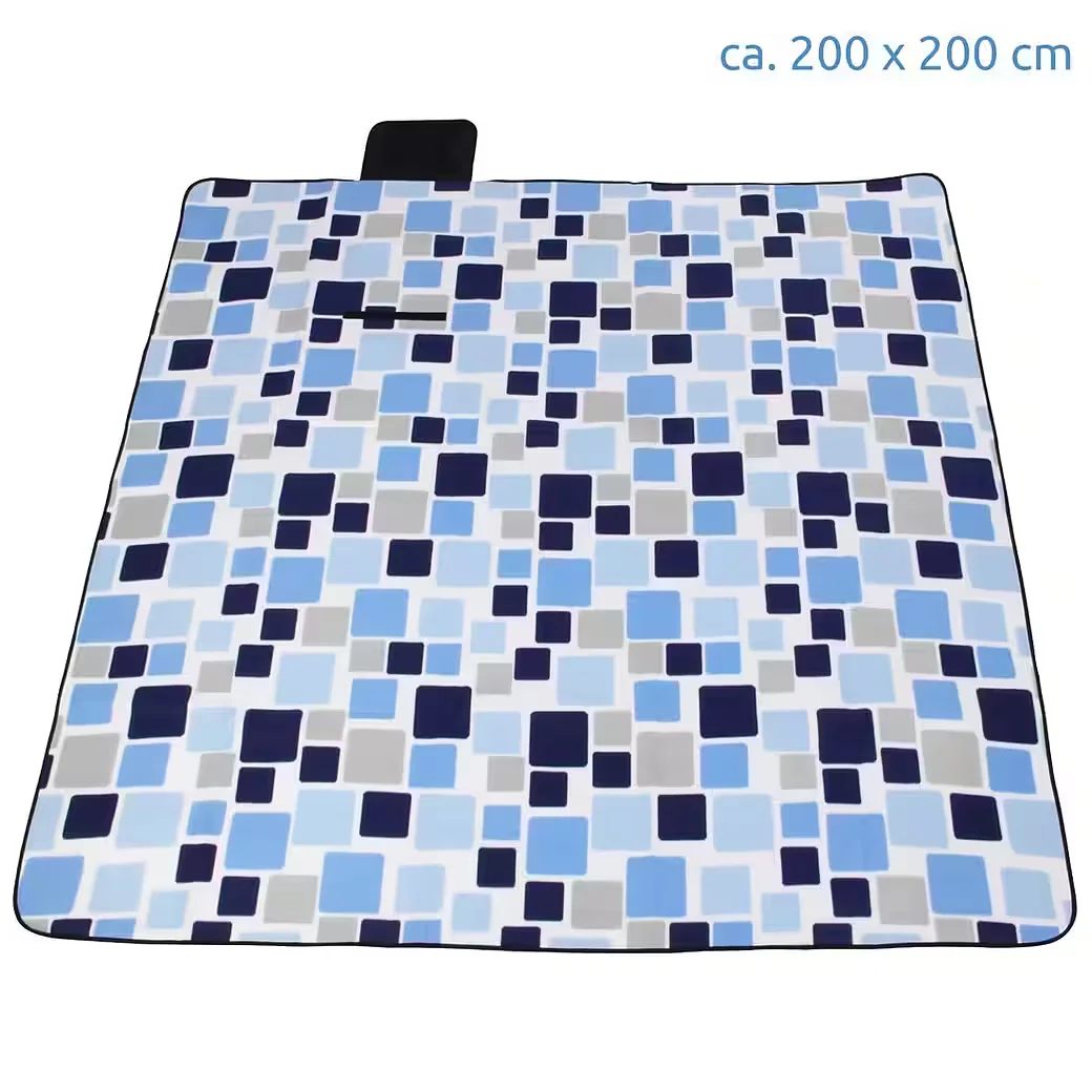 YOURGEAR Picknickdecke Cube XL 200x200 wasserdicht isoliert Fleece