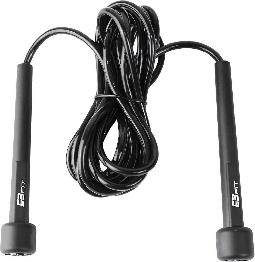 Enero Fit Speed Rope Springseil PVC 285 cm verstellbar Schwarz Fitness