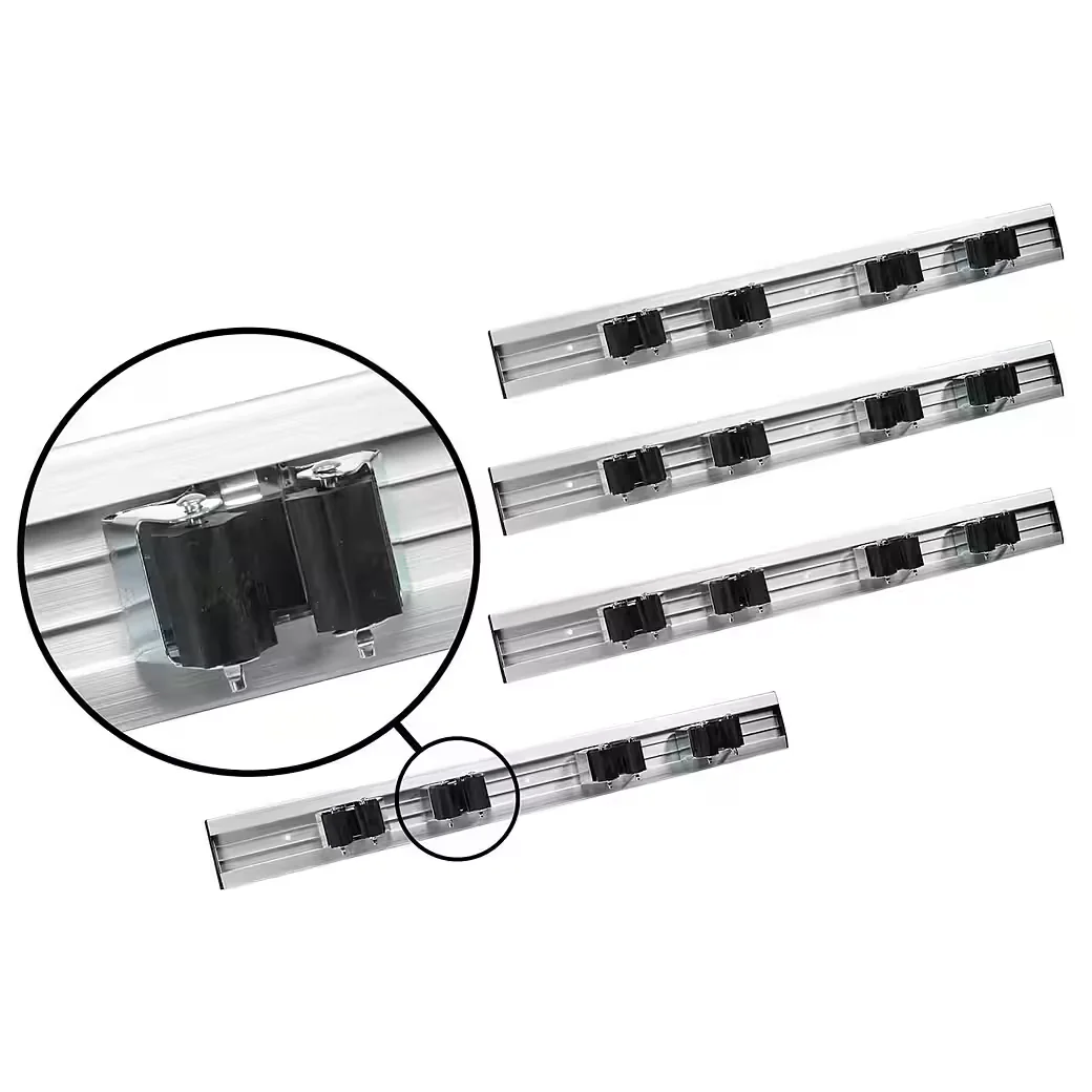 WORK PLUS Besenhalter Wandhalterung 4er Set Gartengeräte 4 tlg