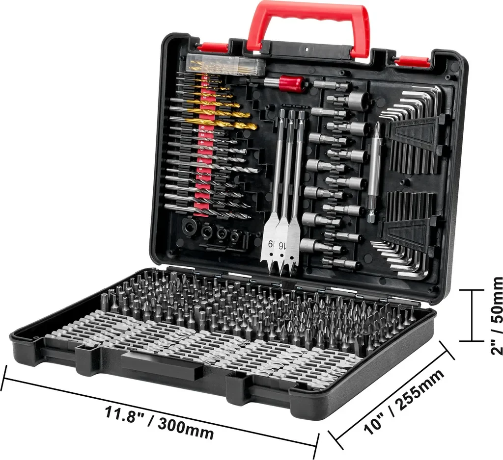 SucceBuy Bohrer und Bit Set 318 teilig für Holz Metall Beton