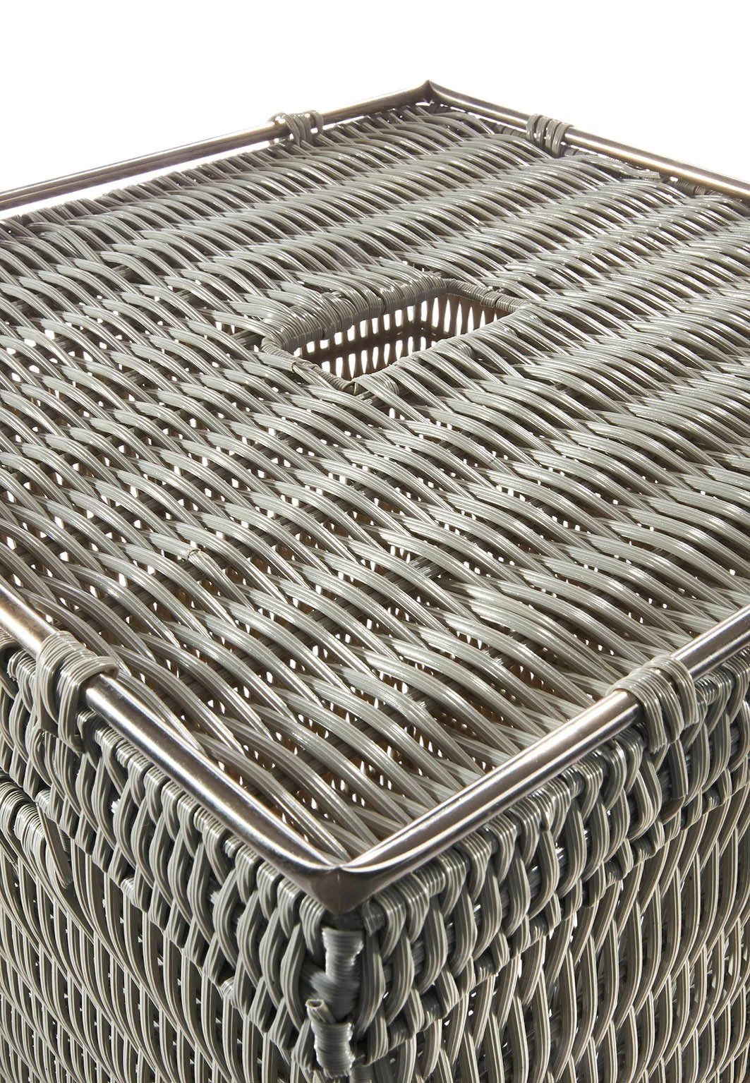 Kobolo Wäschekorb mit Deckel grau Wäschesammler