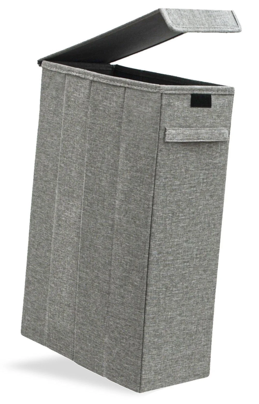 DUNEDESIGN Wäschekorb mit Deckel 50L schmal Grau Wäschebox