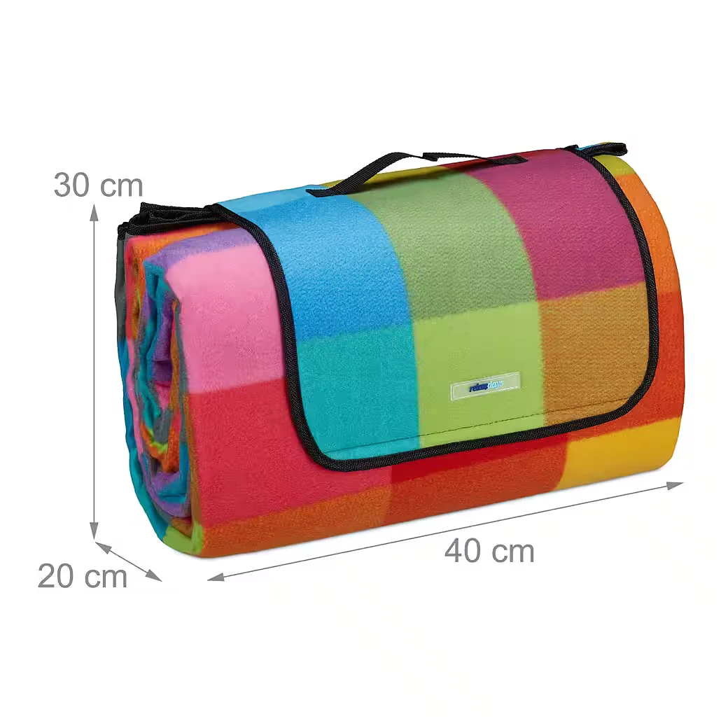 Relaxdays Picknickdecke 200x300 cm kariert XXL
