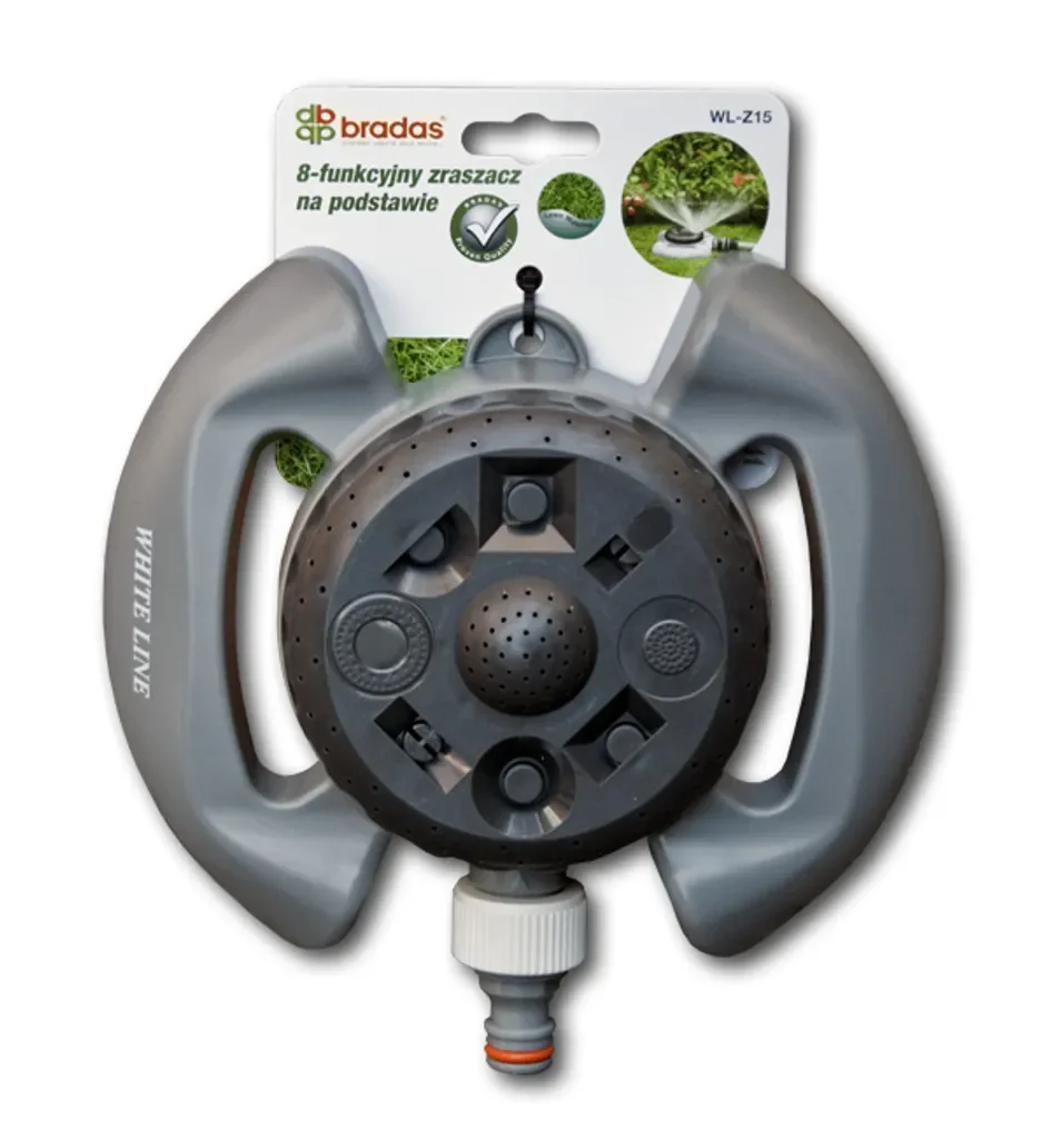 Bradas White Line Rasensprenger 8 Funktionen grau