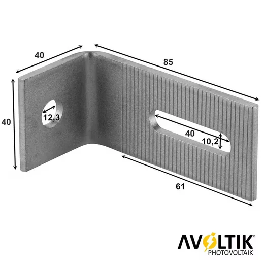 AVOLTIK Solarmodul L-Winkel 90 Grad Schienenverbinder Edelstahl
