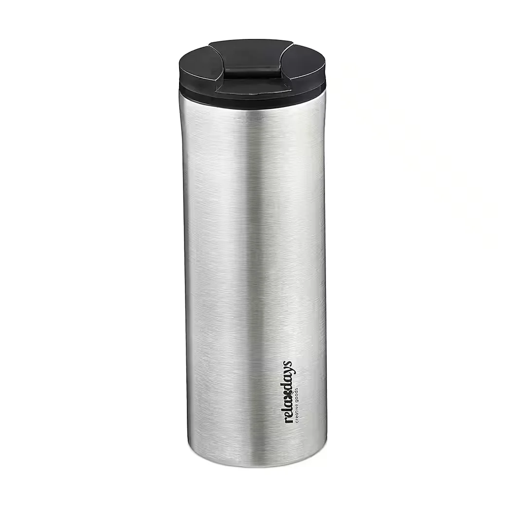 Relaxdays Thermobecher Edelstahl 400 ml To Go