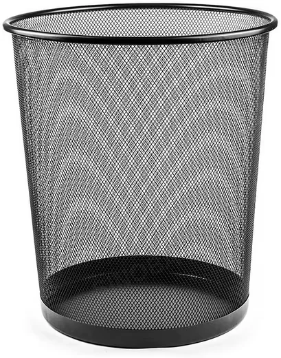 SINOBA Papierkorb aus Metall Mesh 18 L rund 34 cm
