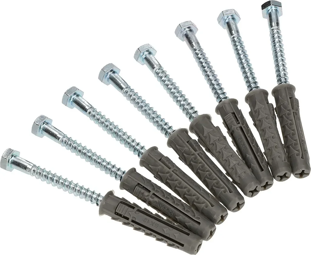 KOTARBAU Universaldübel mit Sechskantschraube Set 8 Stk 12x80 mm