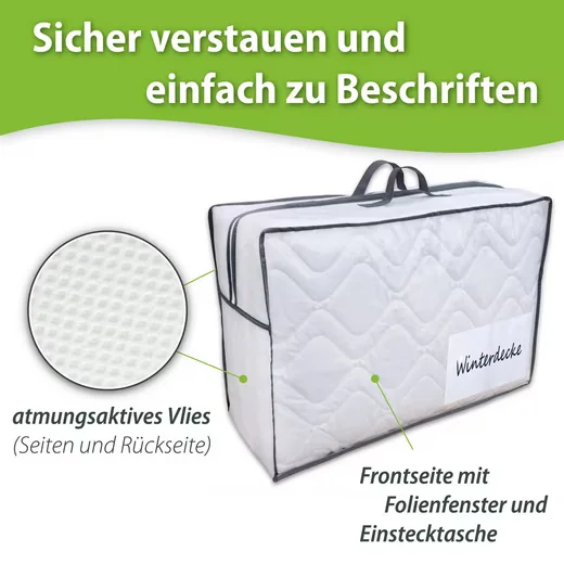 FRANKNATUR Aufbewahrungstasche für Kleidung Decken Haushalt