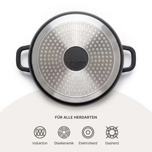 CHEFFINGER Aluguss-Kochtopf 28 cm 6 L, Antihaft, Induktion