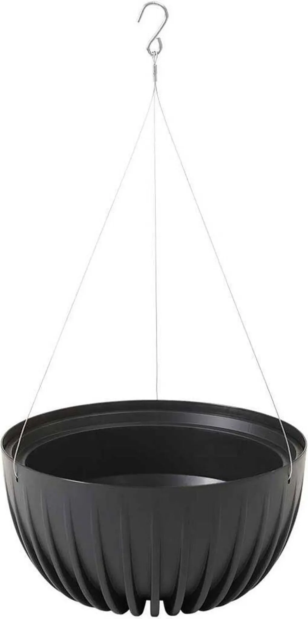 Hänge-Blumentopf Rund Ø 14 cm – Schwarz