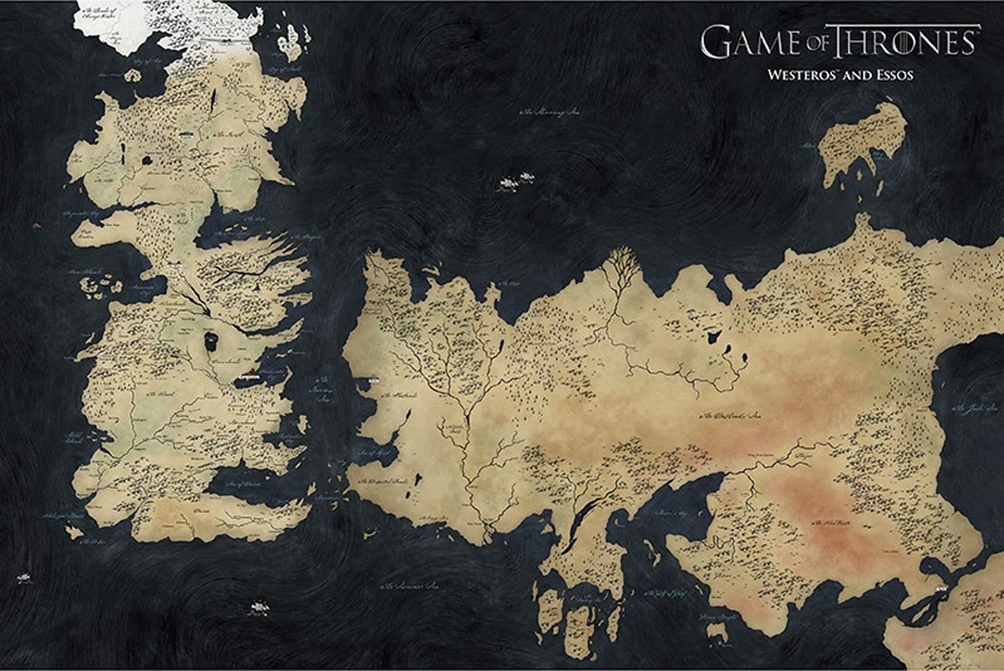 Poster Game of Thrones – Map of Westeros