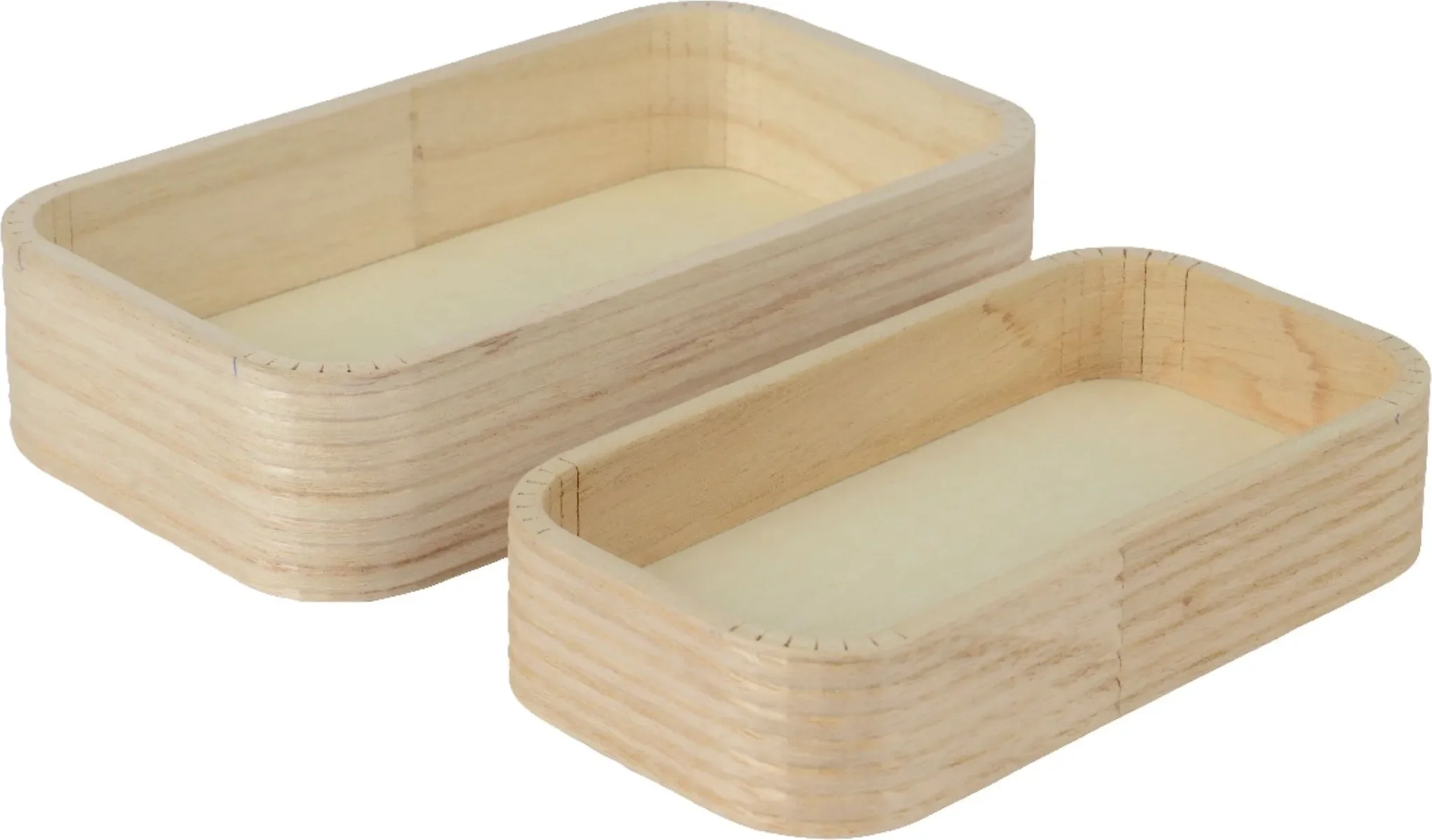 Aufbewahrungsboxen aus Holz – 2er-Set, Natur/Braun