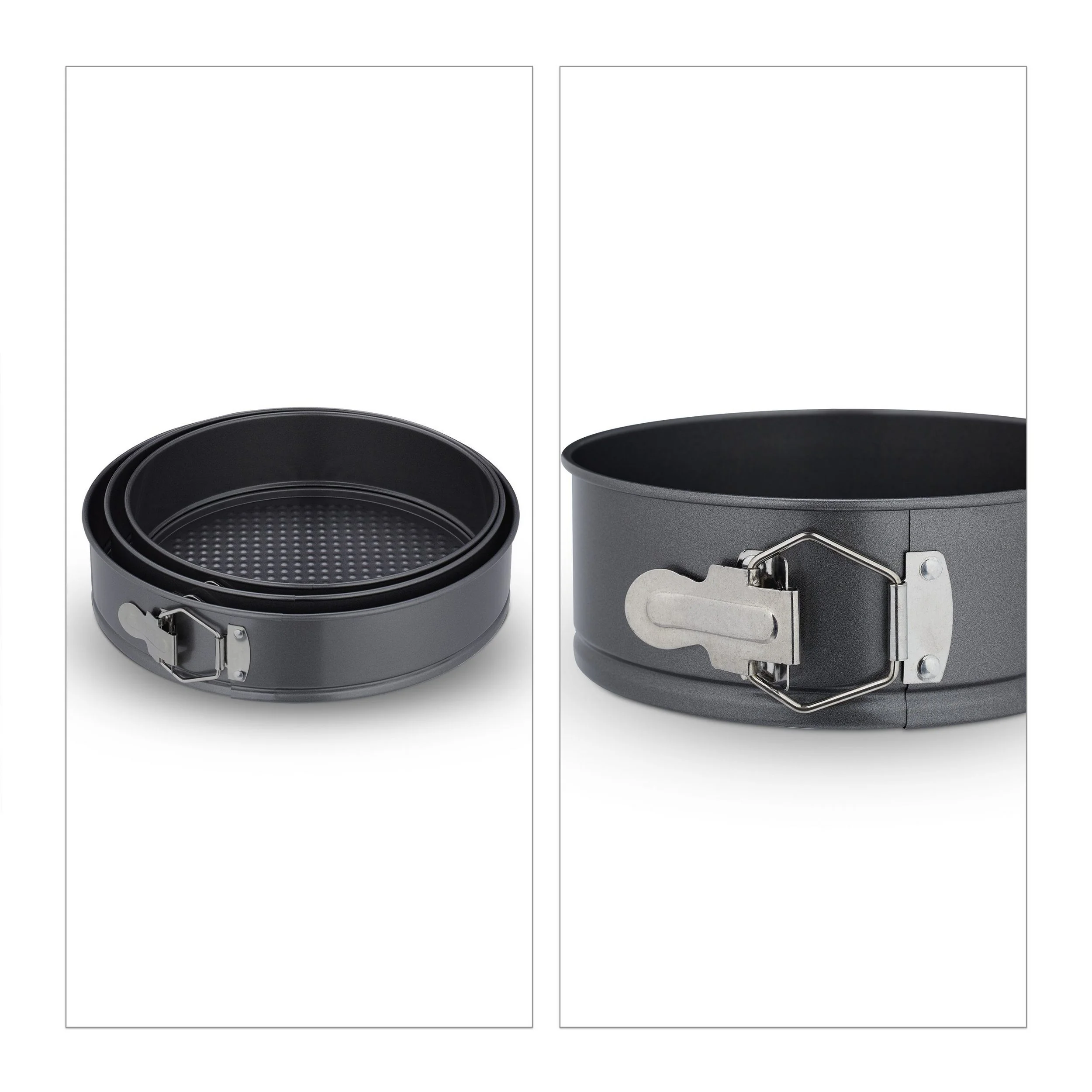 Relaxdays Springform Set 3 teilig Backformen
