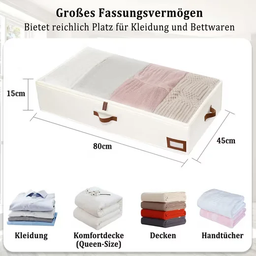 MINICLOSS Unterbett Aufbewahrungstasche 90 Liter faltbar