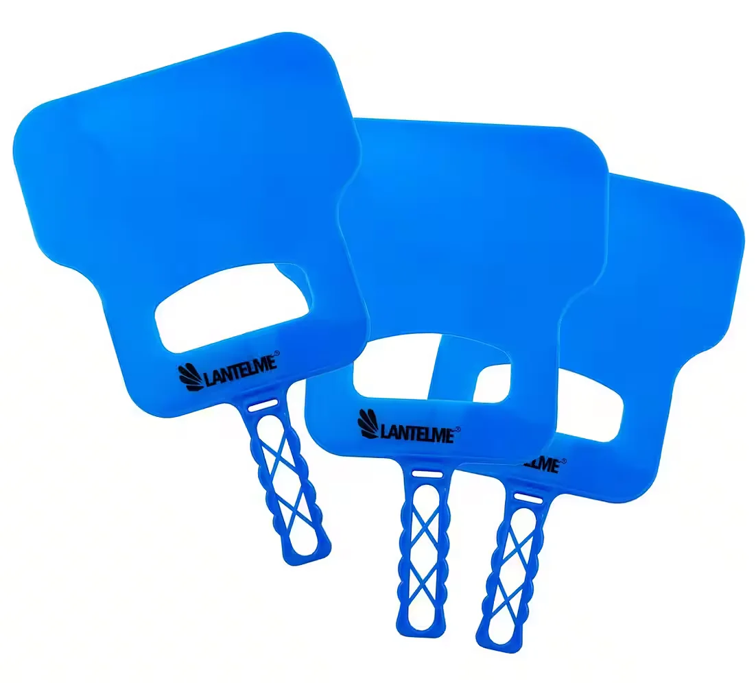 Lantelme Grillfächer Grillwedel 3er Set für Holzkohle 30x20 cm leicht